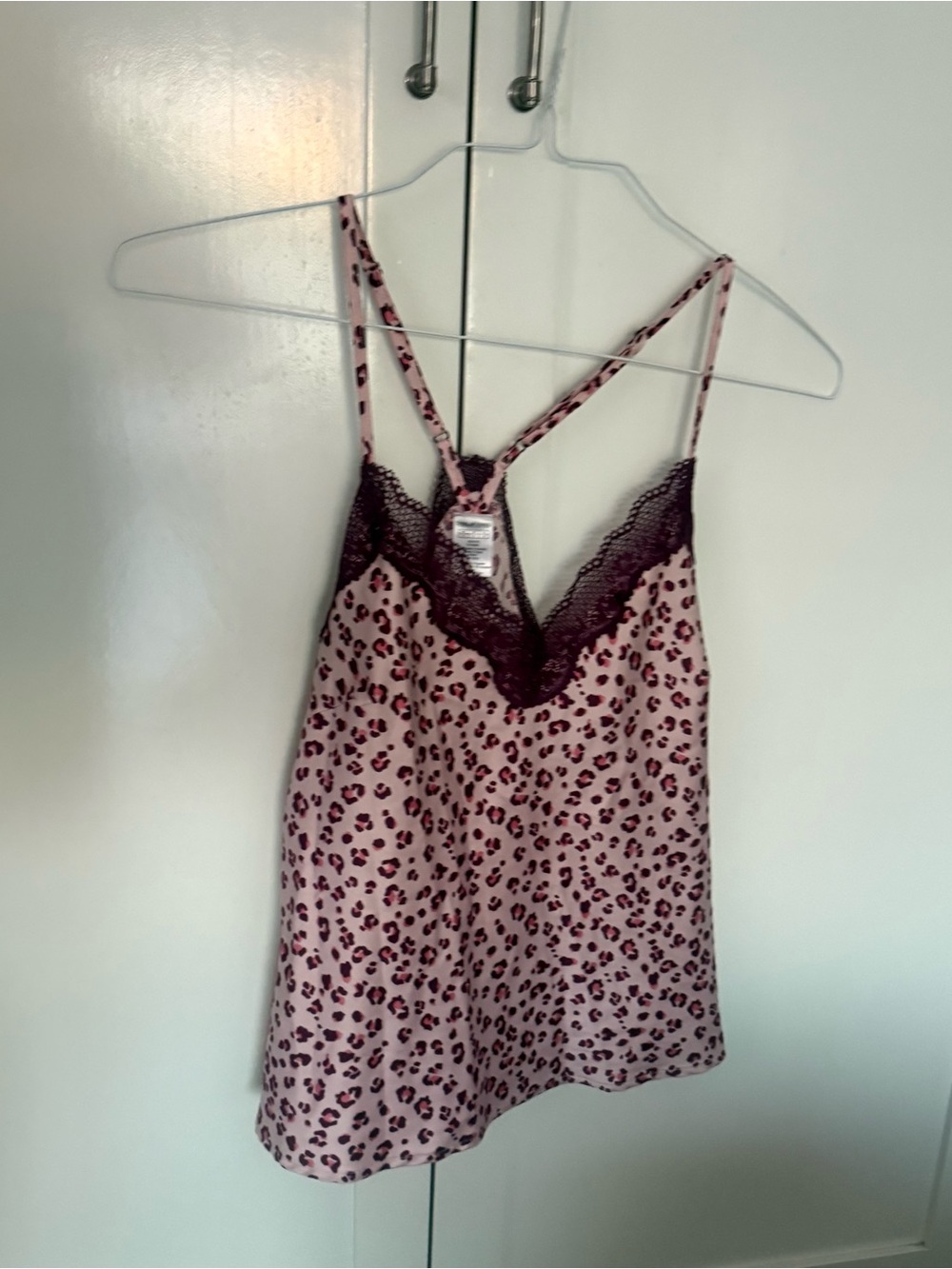 Bras N Things Pink Leopard Lace-Trim Cami